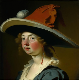 Женщина в шляпе в стиле классицизма