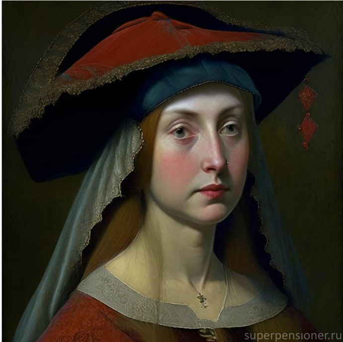 Женщина в шляпе средневековья