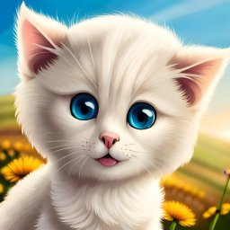 белый котенок с голубыми глазами